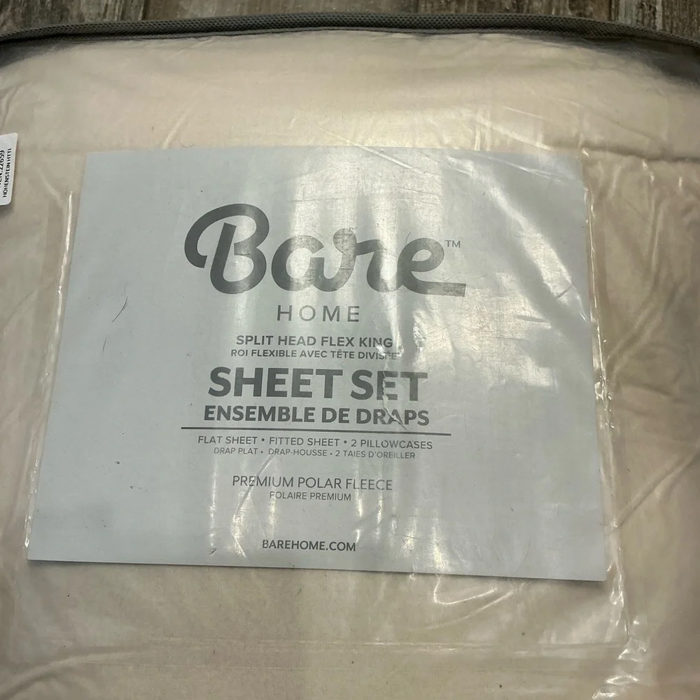 Bare Home Cream Polar Fleece Sheet Set - Soft Cozy Bedding
